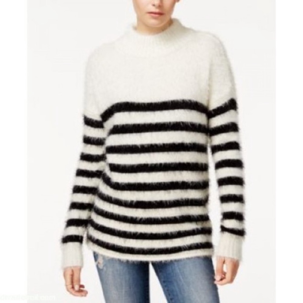 Anthro Sanctuary Black and white striped sweater